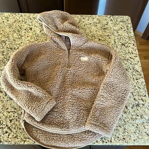 Abercrombie fuzzy pullover fleece jacket